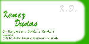 kenez dudas business card